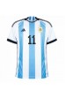 Argentina Angel Di Maria #11 Fotballdrakt Hjemme Klær VM 2022 Korte ermer